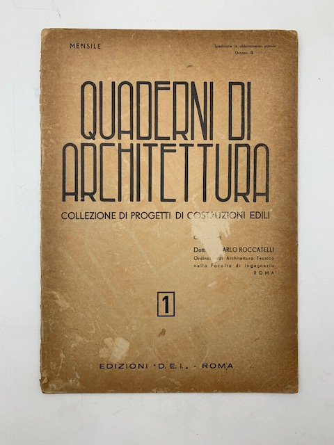 Quaderni di architettura. Collezione di progetti di costruzioni edili, 1. Casa di abitazione signorile in Roma
